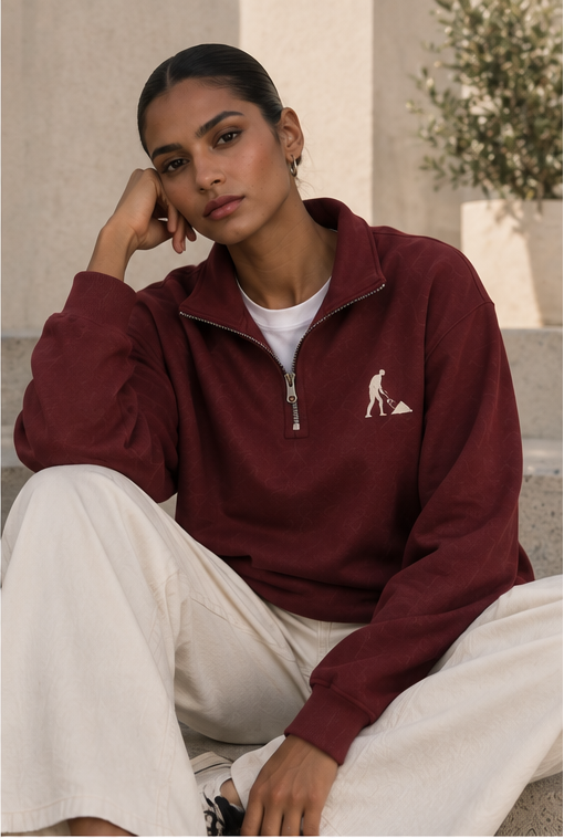 SPADE Signature Mock-Neck Quarter Zip