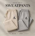 Pack of 2 Signature Sweatpants - Beige , Grey