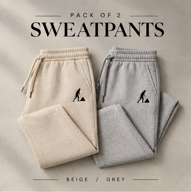 Pack of 2 Signature Sweatpants - Beige , Grey