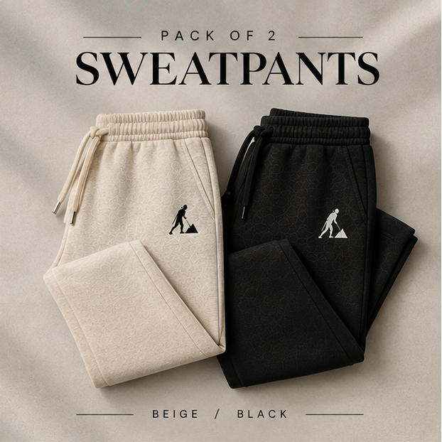 Pack of 2 Signature Sweatpants - Beige , Black