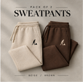 Pack of 2 Signature Sweatpants - Beige , Brown