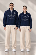 ALLER PLUS LOIN Tracksuit - Navy on Beige