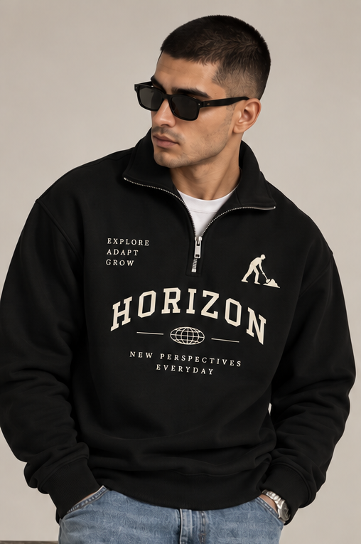 HORIZON Mock-Neck Quarter Zip
