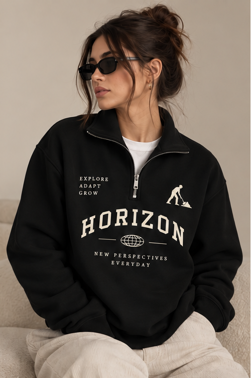 HORIZON Mock-Neck Quarter Zip