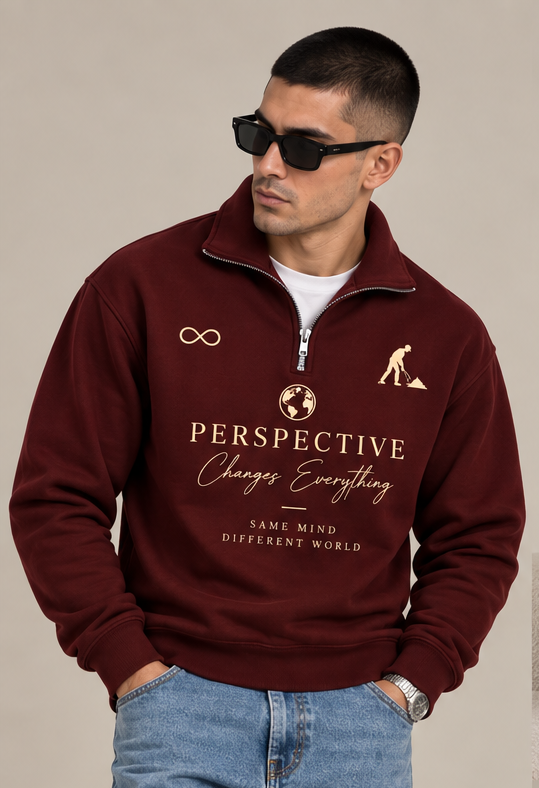 Perspective Mock-Neck Quarter Zip