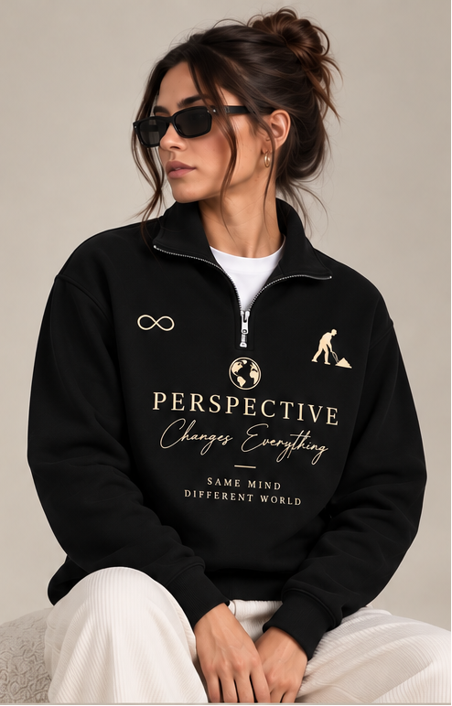 Perspective Mock-Neck Quarter Zip