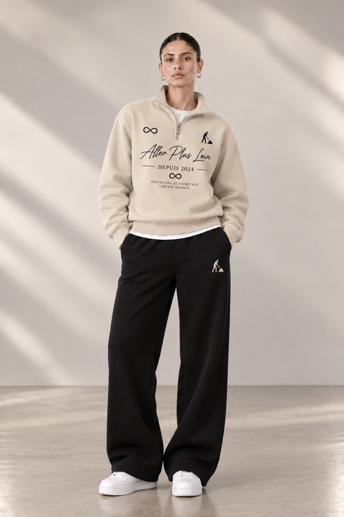 ALLER PLUS LOIN Tracksuit - Beige on Black